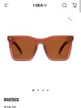 I-SEA maverick sunglasses in Dusty Rose